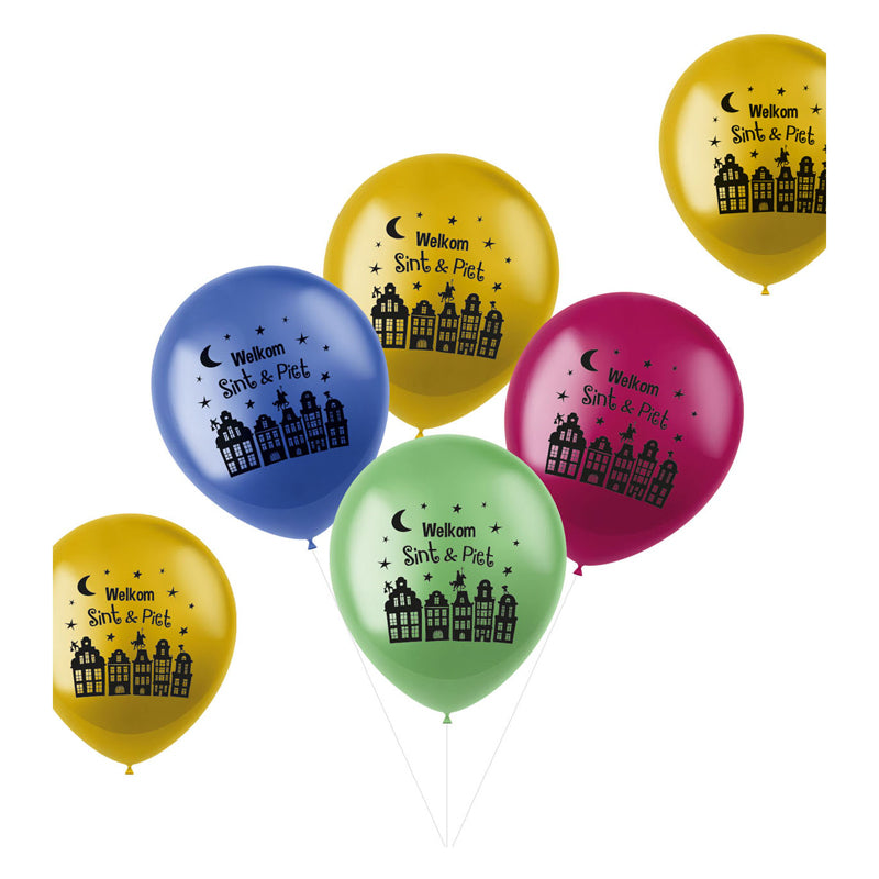 Palloncini folat bv benvenuto Sint Piet, 6st.