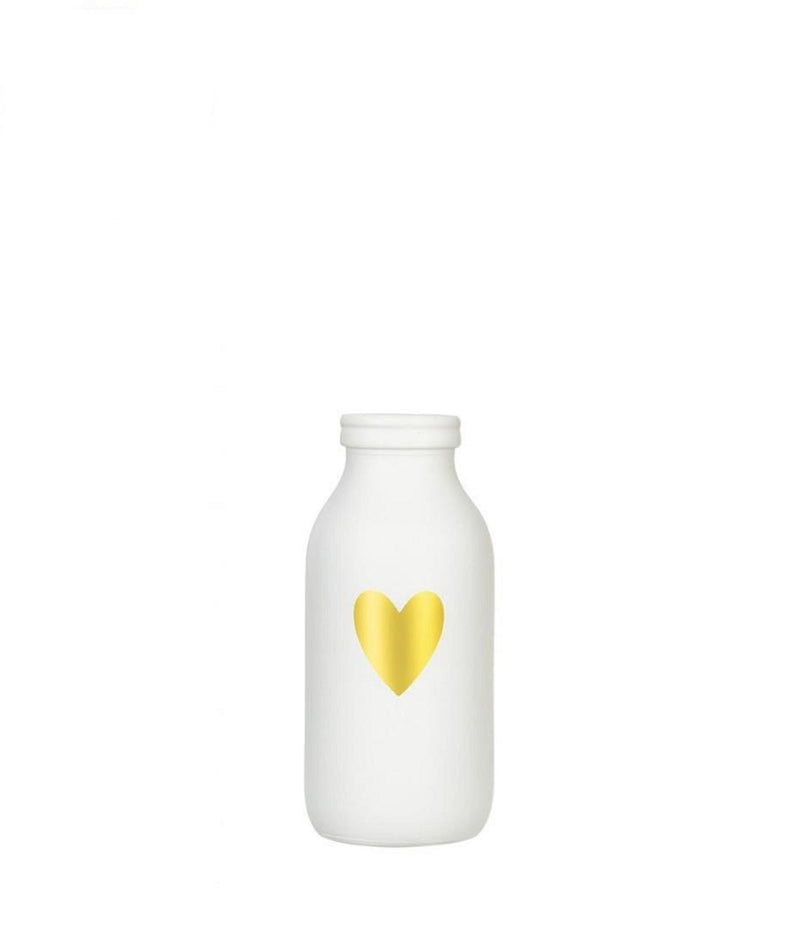 Ideas 4 estaciones jarrón botella cristal blanco con corazón ø4,8xh10,4cm