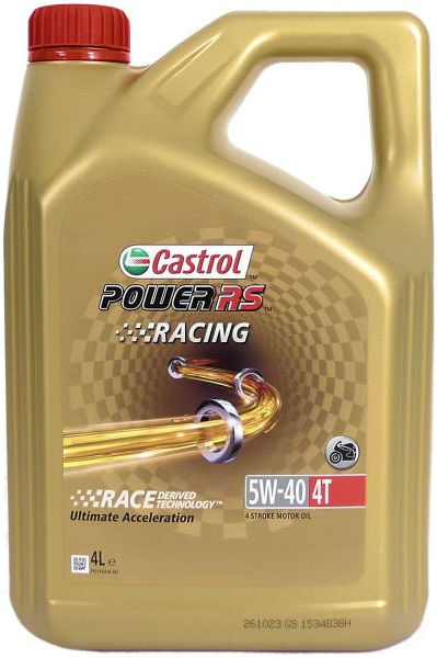 Castrol Oil Power RS ​​Racing 4T 5W-40 Botella de 4 litros