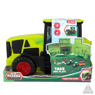 Juego de granja Toi-toys en maletín de tractor - 28 piezas.