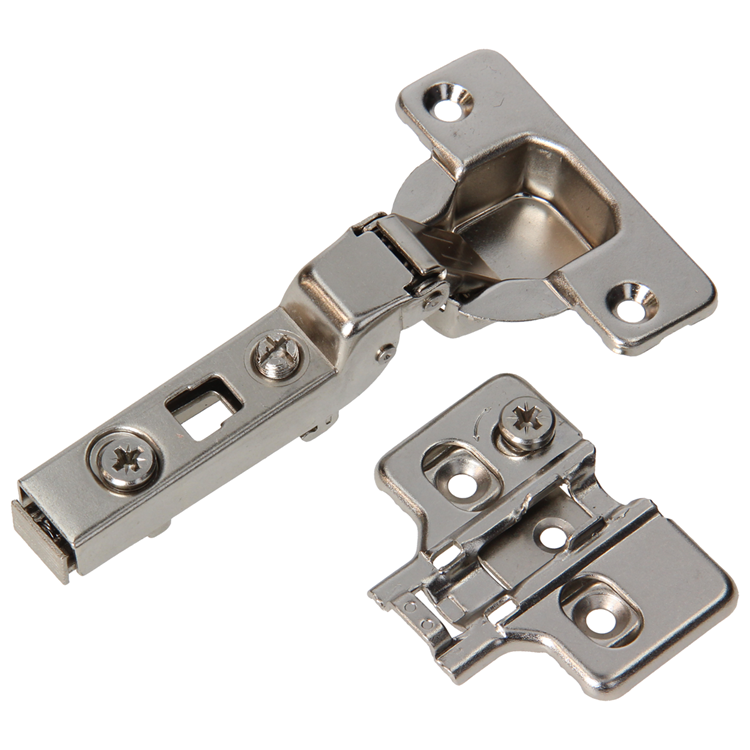 Mack 1015226 - 2 bisagras taladradas con clip en puerta semi-superpuesta de 35 mm y 110° | 10 piezas