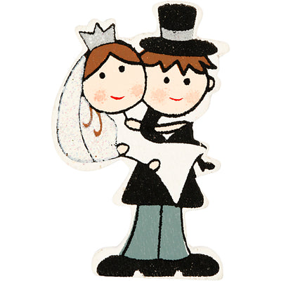 Creativ empresa novios, h: 50 mm, 4 piezas 1 caja