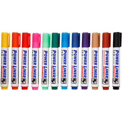 Rotuladores para pizarra blanca, ancho de trazo 4 mm, varios colores, 12 unidades, 1 caja