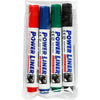 Pennarelli per lavagna, larghezza tratto 4 mm, nero, blu, verde, rosso, 4 pezzi 1 scatola