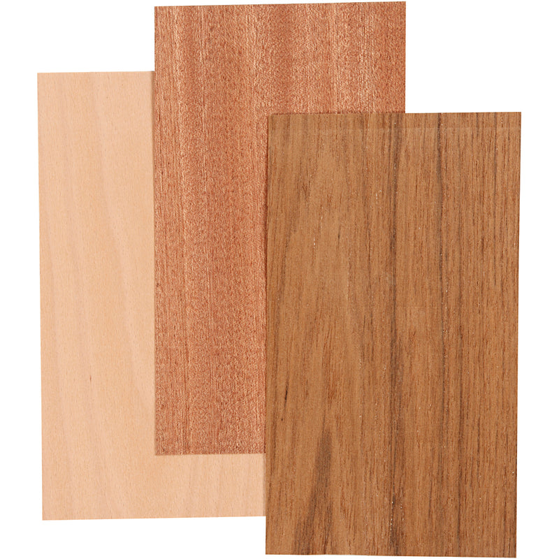 Creative Company Bamboo impiallacciatura Beech Eiken Mahonie, 3 fogli