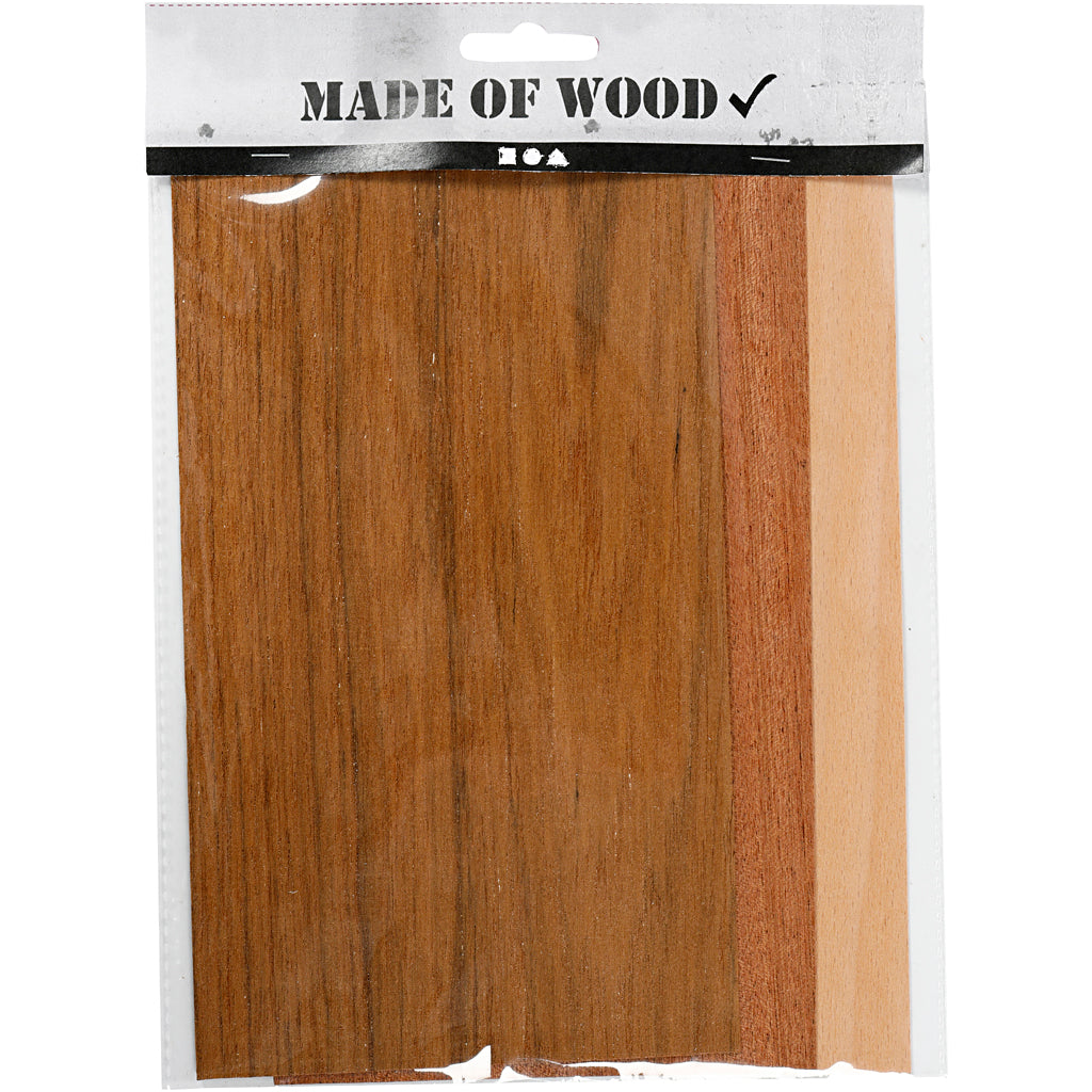 Creative Company Bamboo impiallacciatura Beech Eiken Mahonie, 3 fogli