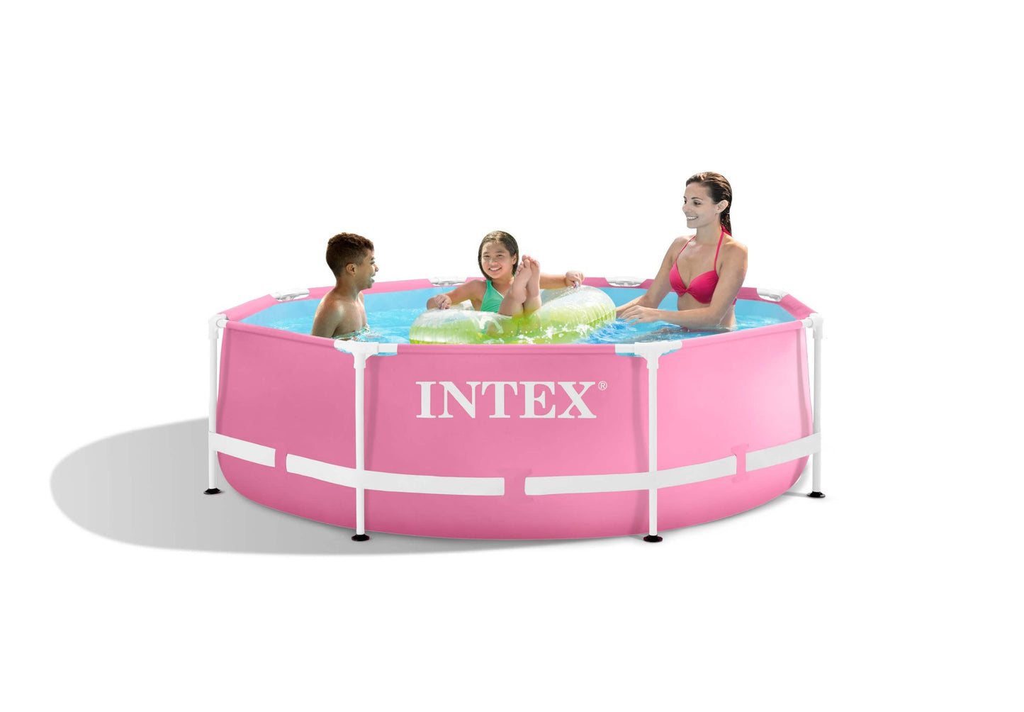 Piscina Intex Pink Metal Frame 244 x 76 cm