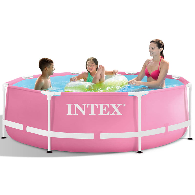 Intex Pink Metal Frame Natmmwimming 244 x 76 cm con bomba de filtro