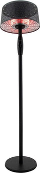 Sunred - moderna artix - linea ultra - nero - modello da terra - stufa da esterno - radiazione infrarossa - 2000 w - eco - 5 posizioni - eco - smart - telecomando - stufa elettrica - stufa intelligente