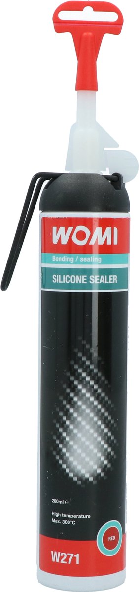 Junta de silicona Womi w271 - 200 ml roja - junta resistente al calor - resistente al aceite - flexible duradera