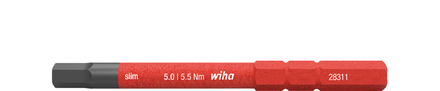 Wiha 283118050 punta slimbit eléctrica hexagonal 5,0 mm x 75 mm - 37226