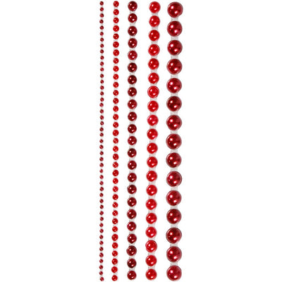 Perline Half Stick Vivi Gade, misura 2-8 mm, rosse, 140 pezzi 1 scatola