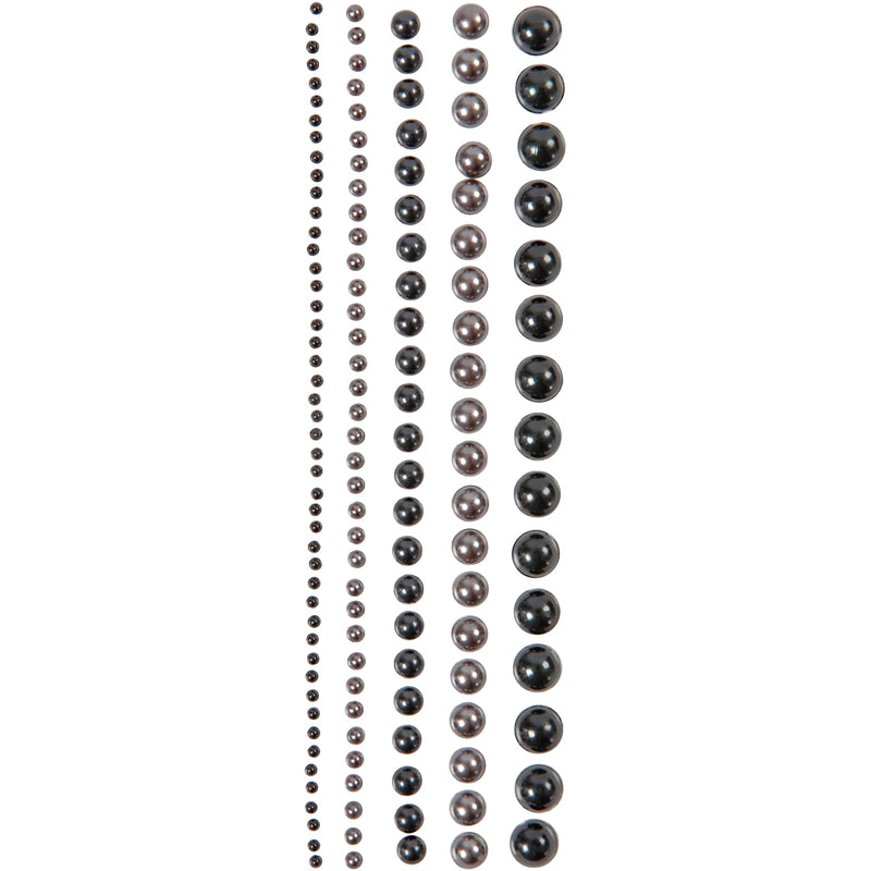 Perline Half Stick Vivi Gade, misura 2-8 mm, nero, grigio antracite, 140 pezzi 1 scatola