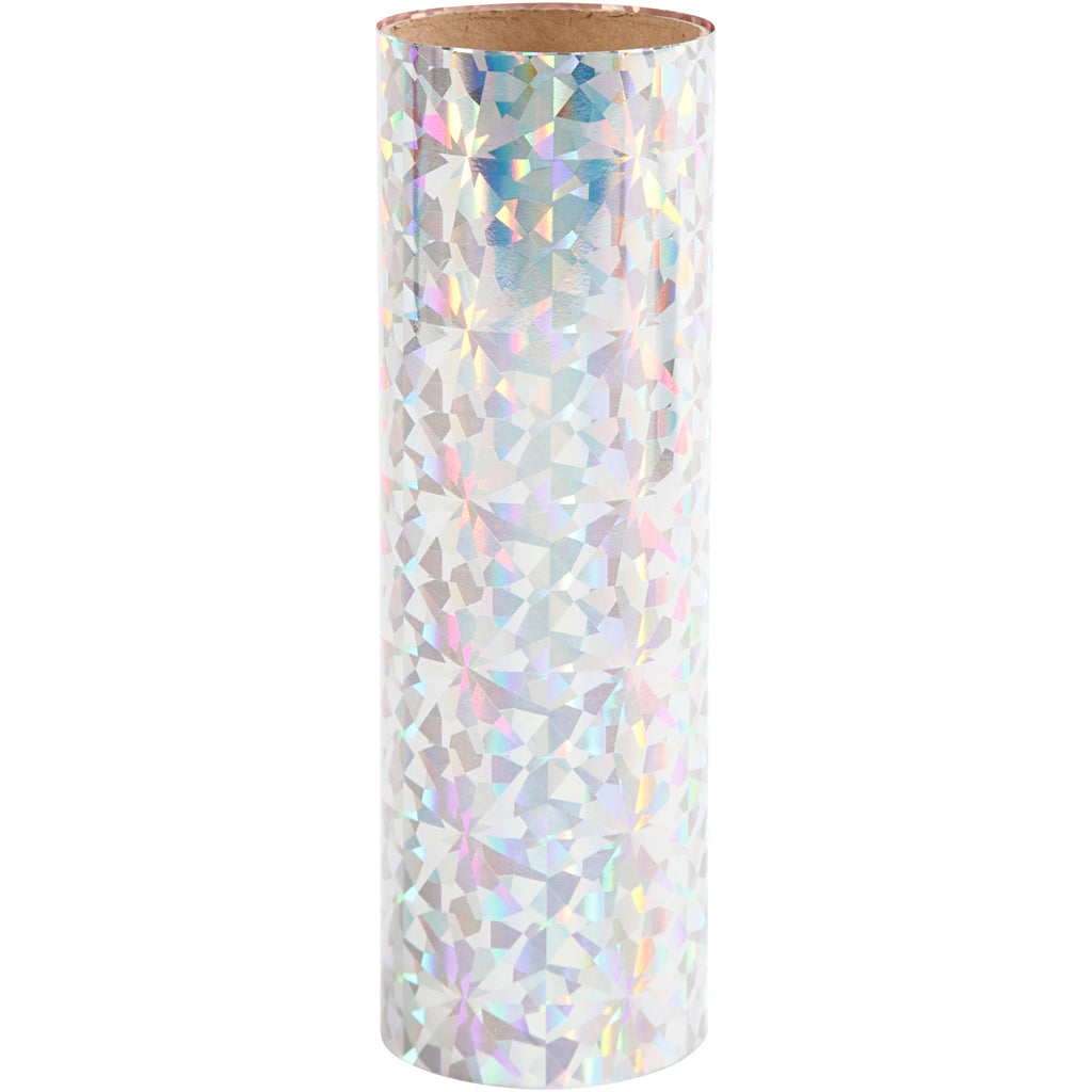Pellicola decorativa Creativ Company, l: 15,5 cm, spessore 0,02 mm, argento, 50 cm 1 rotolo