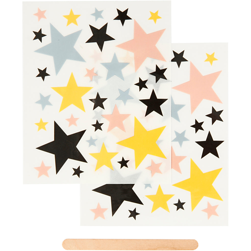 Creativ Company Rub-on Stickers Stars, 2 hojas