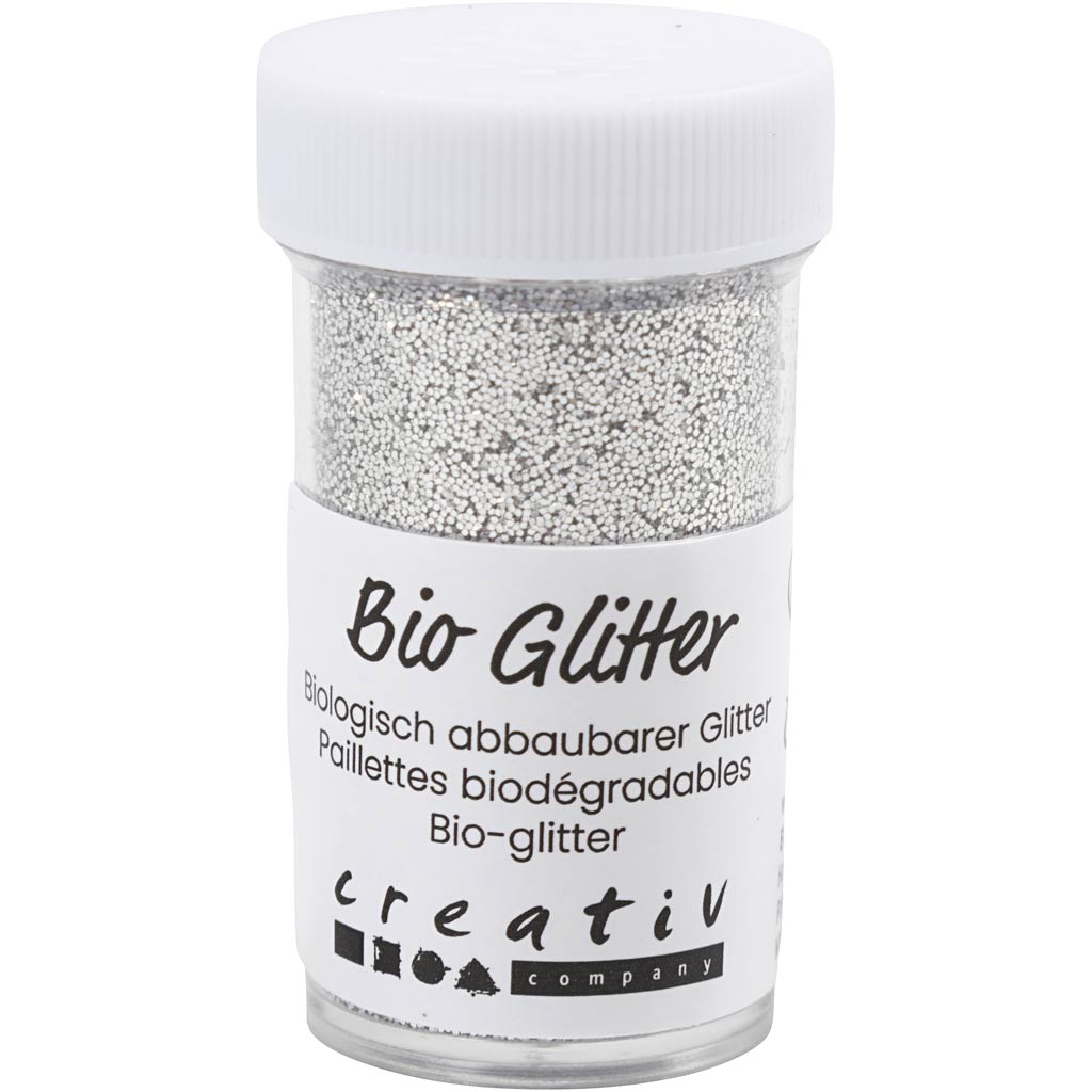 Creativ company bio sparkles, argento, 27 ml 1 scatola