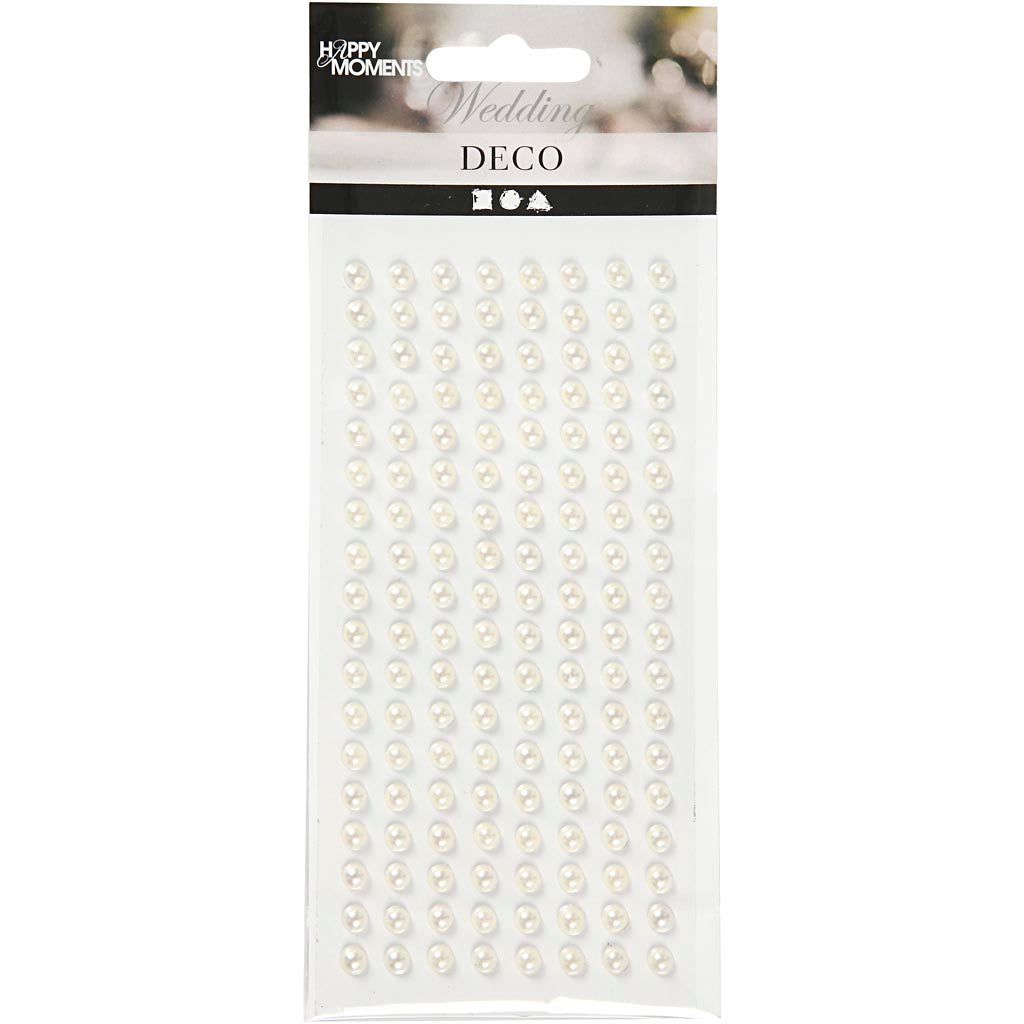 Mezze perle Creativ company, d 5 mm, bianco, 144 pezzi 1 scatola
