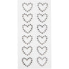 Cuori di strass Creativ Company, misura 23x21 mm, argento, 12 pezzi 1 scatola