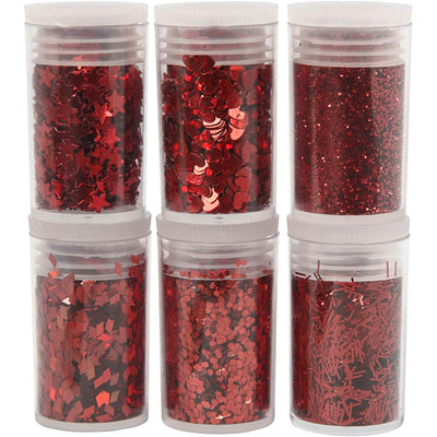 Creativ empresa bio brilla lentejuelas, rojo, 6x7 ml 1 caja