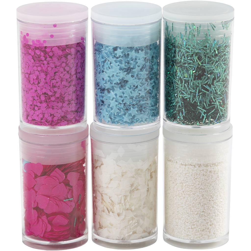 Creativ empresa bio brilla lentejuelas colores pastel 6x7 ml 1 caja