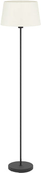 Lampada da terra Eglo febres - e27 - 153 cm - bianco e nero - tessuto orsacchiotto