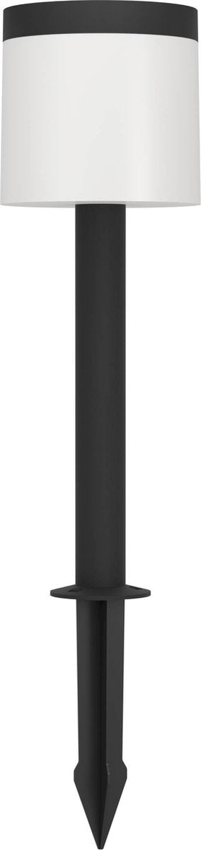 Lampada a picchetto solare Eglo Pantete - lampada da terra per esterni - energia solare - LED - 65 cm - bianco e nero