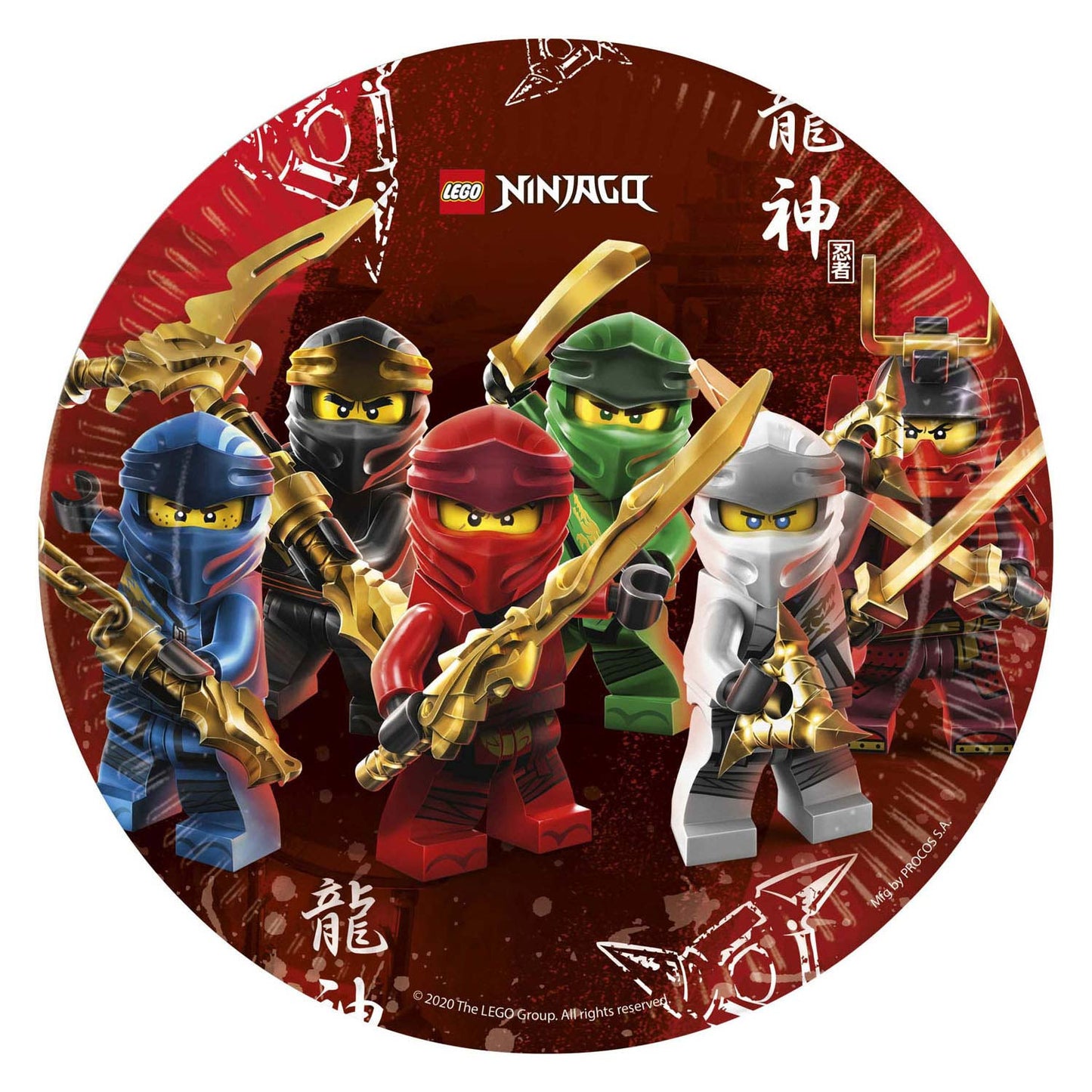 Globos Piatti di carta FSC Ninjago, 8 pz.