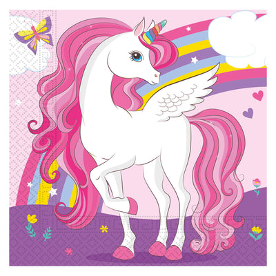 Servilletas de Papel Globos FSC Unicornio Colores Arcoiris, 20ud.