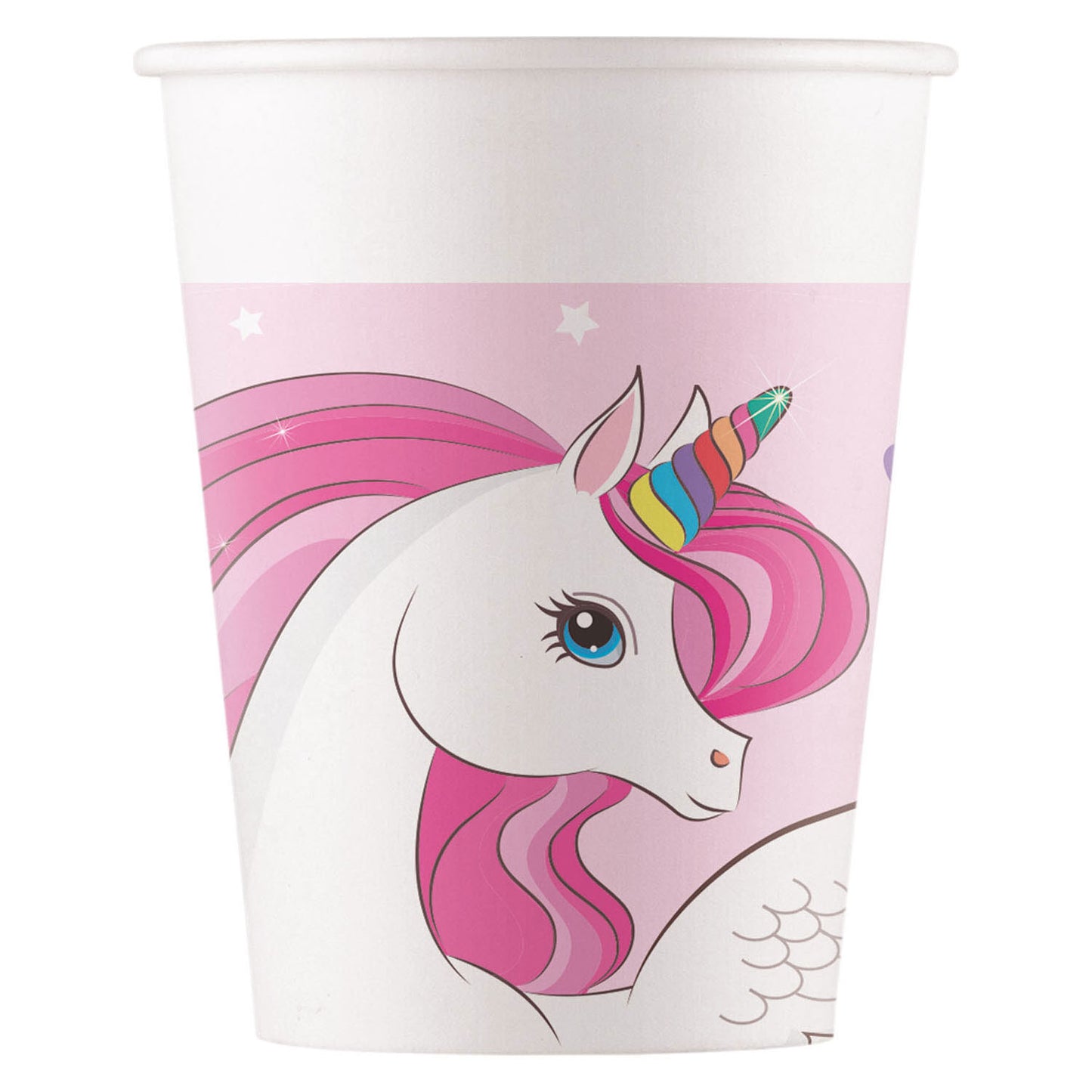 Vasos de Papel FSC Unicorn Rainbow Colours, 8pcs.