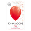 Globos Balloons Red 30 cm, 10st.