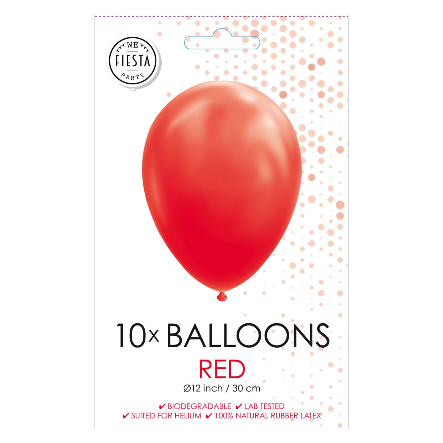 Globos globos rojos 30 cm, 10º.