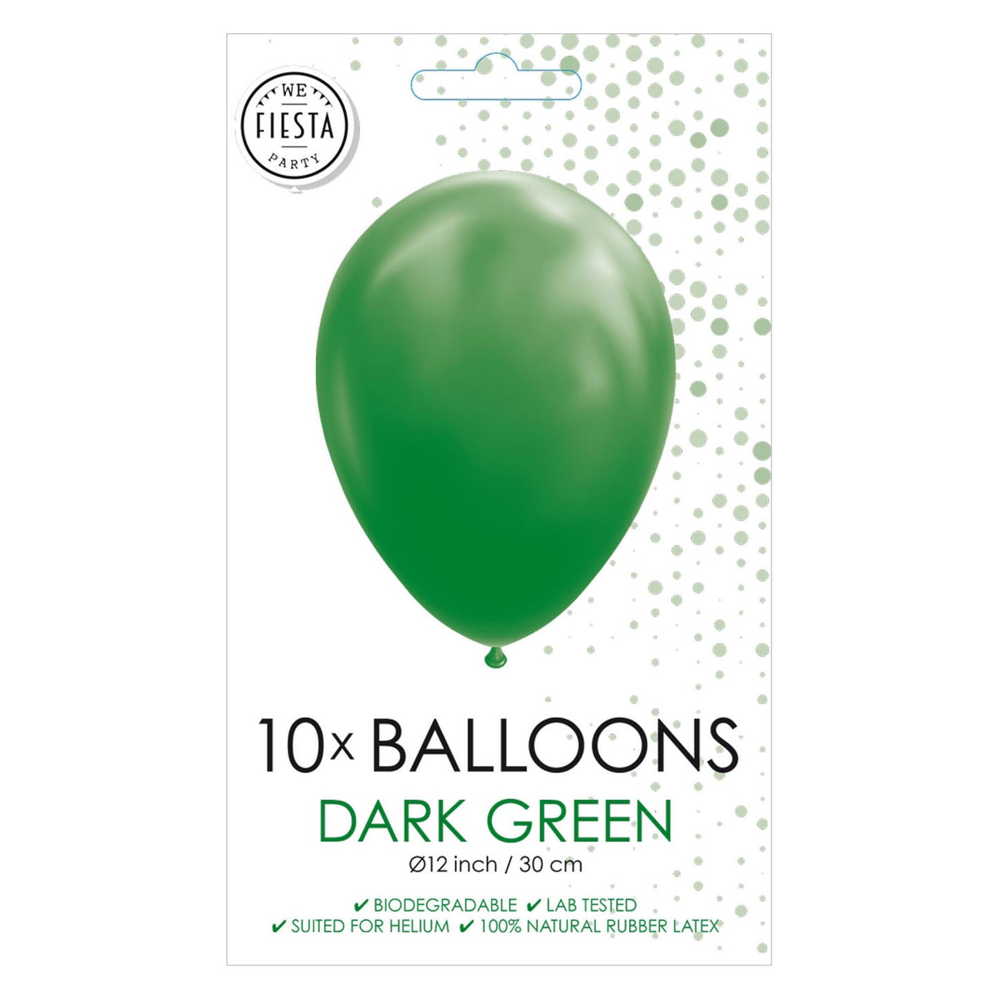 Globos globos de color verde oscuro 30 cm, 10º.