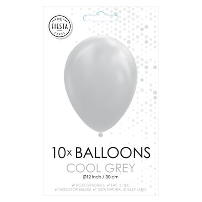 Balloon globos fresco grigio, 30 cm, 10st.