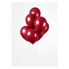 Globos Ballonnen Metallic Bordeaux 30cm, 10st.