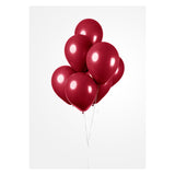 Globos Ballonnen Metallic Bordeaux 30cm, 10st. - afbeelding 3