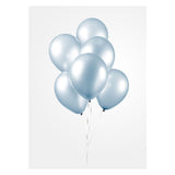 Globos Balloons Pearl Light Blue 30cm, 10st. - afbeelding 3