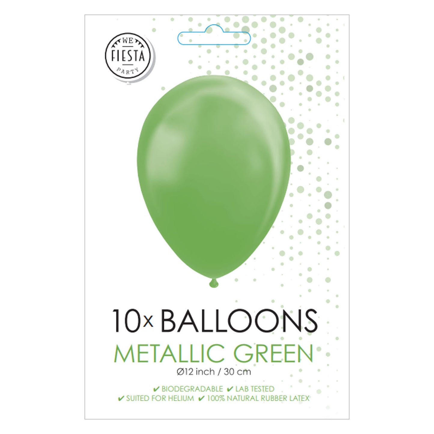 Balloon Globos Metallic Green 30cm, 10st.