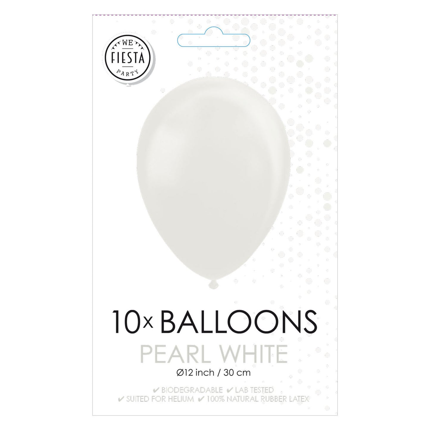 Globos Ballonnen Pearl Wit 30cm, 10st.