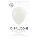Globos ballonnen pearl wit 30cm, 10st. - afbeelding 1