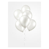 Globos ballonnen pearl wit 30cm, 10st. - afbeelding 2