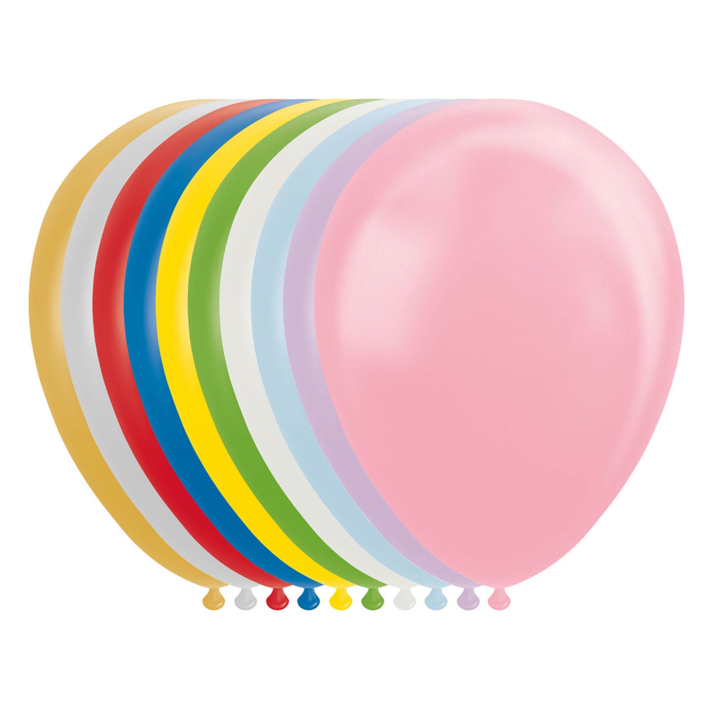 Palloncini Metallic Pearl Mix Colori 30 cm, 100 °.