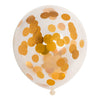 Confeti globos papel confeti oro metálico 30 cm, 6st.