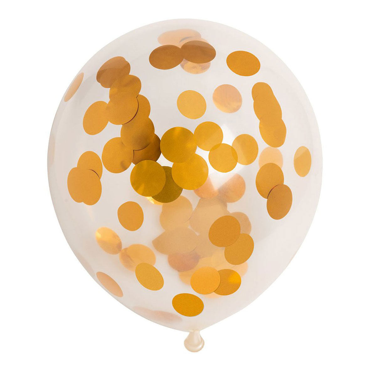 Confeti globos papel confeti oro metálico 30 cm, 6st.