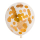 Confetti balloons paper confetti metallic gold 30 cm, 6st.
