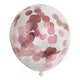 Confetti balloons paper confetti metallix rose gold, 6st.