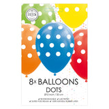 Balloons dots mix colors 30 cm, 8st. - afbeelding 2