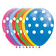 Balloons dots mix colors 30 cm, 8st.