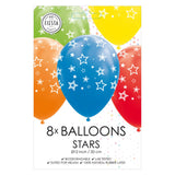 Balloons Stars Mix Colors 30 cm, 8st. - afbeelding 2