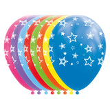 Balloons Stars Mix Colors 30 cm, 8st. - afbeelding 1