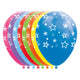 Balloons stars mix colors 30 cm, 8st.